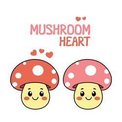 Heart's Mushroom Love SVG