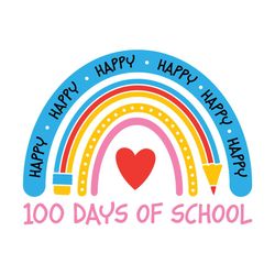 Happy 100 Days of School Rainbow