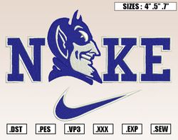 Nike X Duke Blue Devils Embroidery Designs,NCAA Embroidery,Logo Sport Embroidery,Sport Embroidery,Digital Download