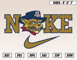 Nike X Arizona Wildcats Embroidery Designs,NCAA Embroidery,Logo Sport Embroidery,Sport Embroidery,Digital Download