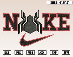 Nike Logo Spiderman Embroidery Designs, Marval Embroidery Design File Instant Download