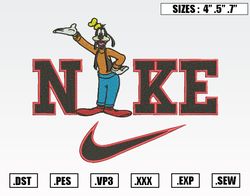 Nike Goofy Embroidery Designs, Nike Disney Embroidery Design File Instant Download