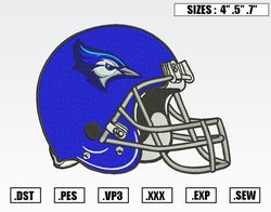 Creighton Bluejays Helmet Embroidery Designs, NFL Embroidery Design File Instant Download