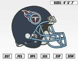 Tennessee Titans Helmet Embroidery Designs, NFL Embroidery Design File Instant Download