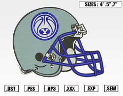 BYU Cougars Helmet Embroidery Designs, NFL Embroidery Design File Instant Download