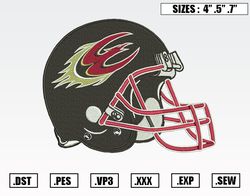 Elon Phoenix Hawks Helmet Embroidery Designs, NFL Embroidery Design File Instant Download