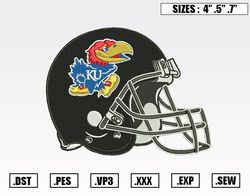 Kansas Jayhawks Helmet Embroidery Designs, NFL Embroidery Design File Instant Download