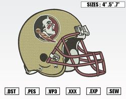Florida State Seminoles Helmet Embroidery Designs, NFL Embroidery Design File Instant Download
