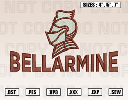 Bellarmine Knights Logos Embroidery Design File, Ncaa Teams Embroidery Design File Instant Download