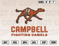 Campbell Fighting Camels Logos Embroidery Design File, Ncaa Teams Embroidery Design File Instant Download