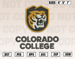 Colorado College Tigers Embroidery Design File, Ncaa Teams Embroidery Design File Instant Download