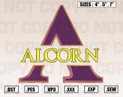 Alcorn State Braves Embroidery Designs File, Ncaa Teams Embroidery Design File Instant Download