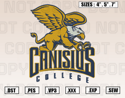 Canisius Golden Griffins Embroidery Designs File, Ncaa Teams Embroidery Design File Instant Download