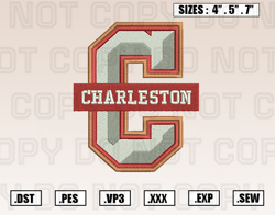College of Charleston Cougars Embroidery Designs File, Ncaa Teams Embroidery Design File Instant Download