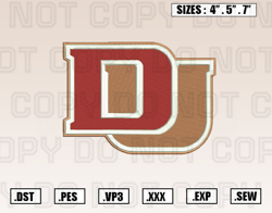 Denver Pioneers Logo Embroidery Designs File, Ncaa Teams Embroidery Design File Instant Download
