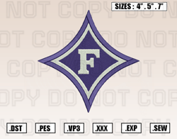 Furman Paladins Logo Embroidery Designs File, Ncaa Teams Embroidery Design File Instant Download