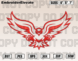Hartford Hawks Logos Embroidery Designs File, Ncaa Teams Embroidery Design File Instant Download