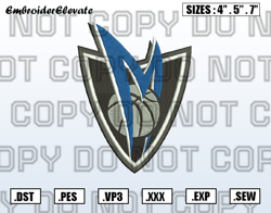 Dallas Mavericks Logos Embroidery Designs File, NBA Teams Embroidery Design File Instant Download