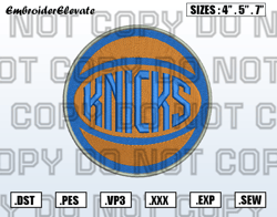 New York Knicks Logos Embroidery Designs File, NBA Teams Embroidery Design File Instant Download