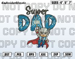 Thor Dad Embroidery Design,Hot Movie Fathers Day Design, Funny Father's Day Design, Instant Download