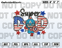 Captain America Dad Embroidery Design,Hot Movie Fathers Day Design, Funny Father's Day Design, Instant Download
