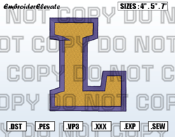Lipscomb Bisons Logos Embroidery Designs File, Men's Basketball Embroidery Design, Instant Download
