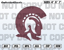 Logo Little Rock Trojans Embroidery Designs File, Men's Basketball Embroidery Design, Instant Download