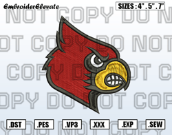 Louisville Cardinals Logos Embroidery Designs File, Men's Basketball Embroidery Design, Instant Download