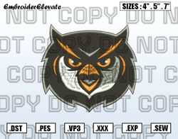 Kennesaw State Owls Logos Embroidery Designs File, Men's Basketball Embroidery Design, Instant Download