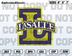 La Salle Explorers Logo Embroidery Designs File, Men's Basketball Embroidery Design, Instant Download