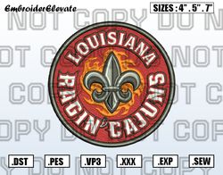 Louisiana Ragin Cajuns Logo Embroidery Designs, NCAA Embroidery,Logo Sport Embroidery,Sport Embroidery,Digital Download