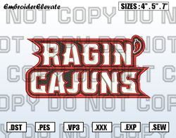 Louisiana Ragin Cajuns LogosEmbroidery Designs,NCAA Embroidery,Logo Sport Embroidery,Sport Embroidery,Digital Download