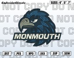 Monmouth Hawks Logos Embroidery Designs,NCAA Embroidery,Logo Sport Embroidery,Sport Embroidery,Digital Download