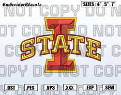 Iowa State Cyclones Logo Embroidery Designs, NCAA Embroidery,Logo Sport Embroidery,Sport Embroidery,Digital Download