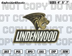 Lindenwood Lions Logos Embroidery Design ,NCAA Embroidery,Logo Sport Embroidery,Sport Embroidery,Digital Download