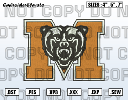 Mercer Bears Logo Embroidery Design File,NCAA Embroidery,Logo Sport Embroidery,Sport Embroidery,Digital Download
