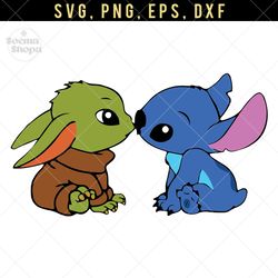 Yoda and Stitch SVG Clipart, Baby PNG Image, Compatible with Cricut and Cutting Machine