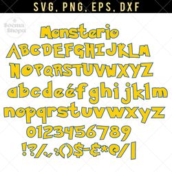 Monster Pocket Font SVG Clipart, Pokemon SVG font, Monster Font t shirt, Compatible with Cricut and Cutting Machine