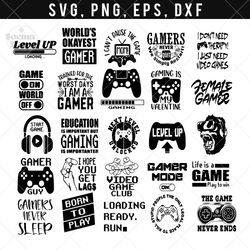 Gamer Time 2 SVG Word Clipart, Gaming SVG font, Quotes Game Font Tshirt, Compatible with Cricut and Cutting Machine