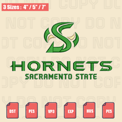 Sacramento State Hornets Logos Embroidery Design File, Ncaa Embroidery Design, Machine Embroidery Design