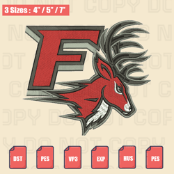 fairfield stags logos embroidery design files, men's basketball embroidery design, machine embroidery design
