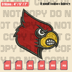 louisville cardinals logos embroidery design files, men's basketball embroidery design, machine embroidery design
