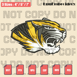 missouri tigers logo embroidery design files, men's basketball embroidery design, machine embroidery design
