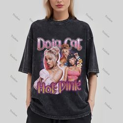 Doja Cat Vintage Washed T-Shirt, Singer Homage Graphic Unisex T-, Pop Singer Sweatshirt, Bootleg Retro 90s Fans Hoodie,