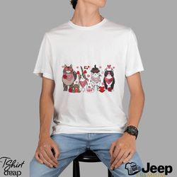 Cute cats family valentines day 2024 shirt