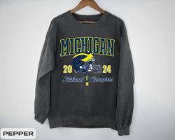 Michigan Football Sweatshirt, Vintage Style Comfort Colors Sweater, National Championship Shirt, Wolverine Football Gift