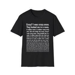 Crazy I was crazy once, Funny trending meme tshirt, Funny T-shirt, Gift for her, Gift for him, 34