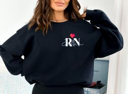 Personalized Nurses Sweatshirt, Custom Name and Designation, 25