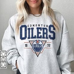 Vintage 90s Edmonton Oilers Shirt, Crewneck Edmonton Oilers, 33