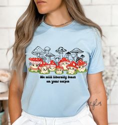 Funny Mushroom Shirt, Botanical Shirt, 46